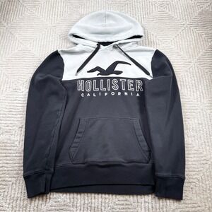 Hollister Hoodie Mens M Black Spell Out
Colorblock Logo Pullover Sweatshirt Surf